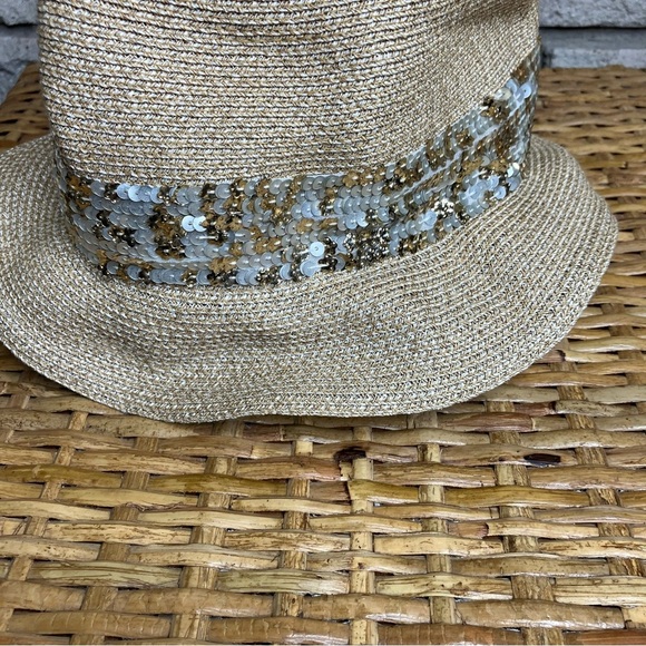 Eugenia Kim Straw Hat with Sequin Ribbon - Picture 3 of 6